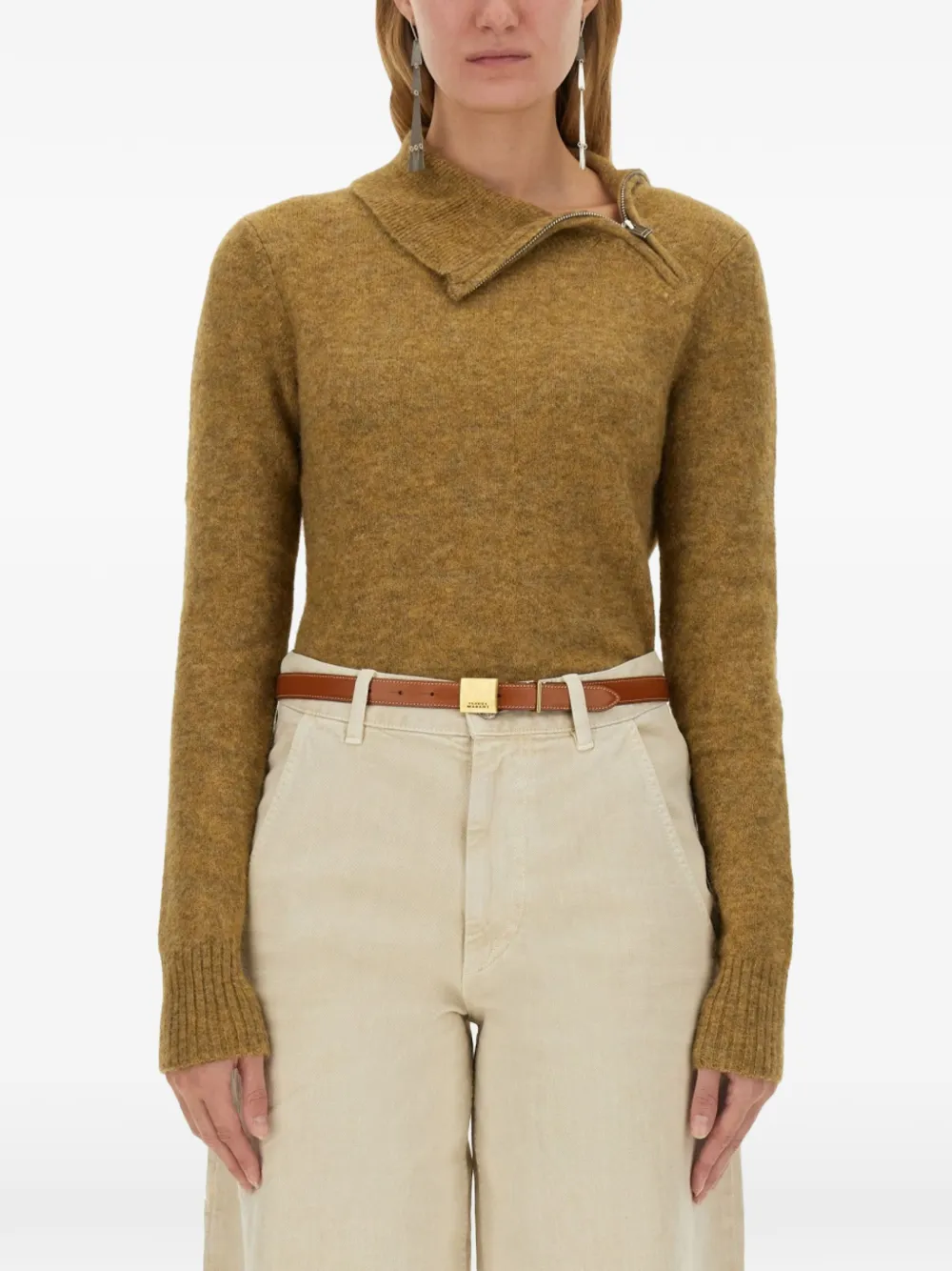 MARANT ÉTOILE Odelle zip-neck sweater - Blue