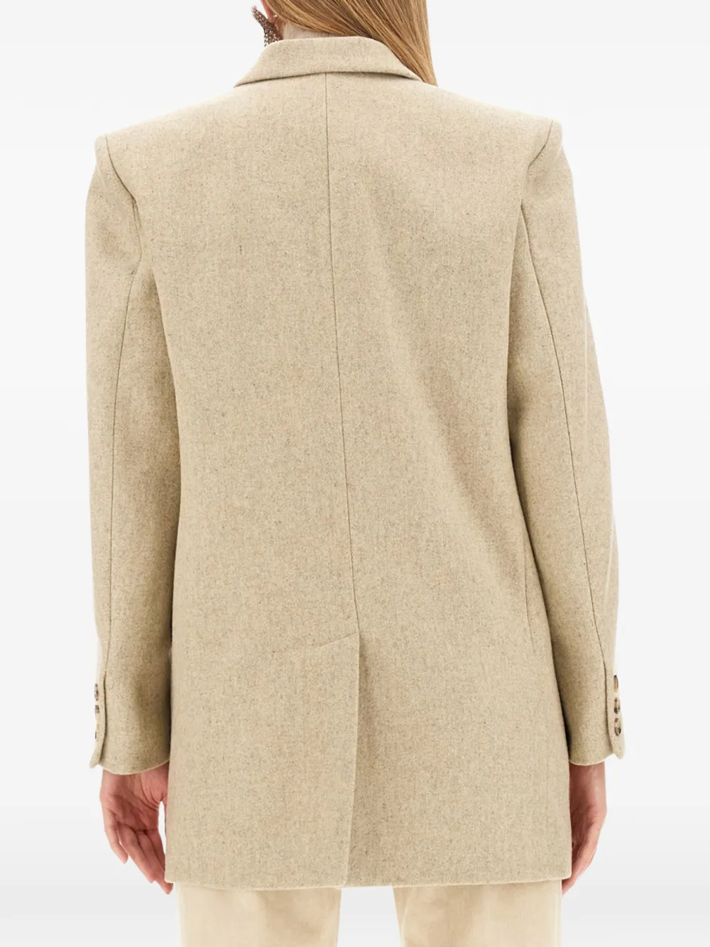 ISABEL MARANT Jas met dubbele rij knopen Beige