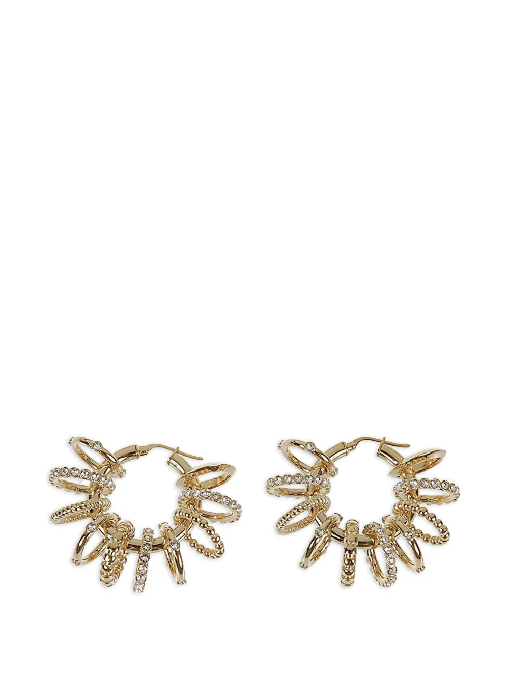 Amina Muaddi crystal hoop earrings - Gold