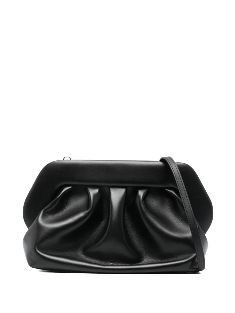 Themoirè Bios gathered clutch bag - Nero