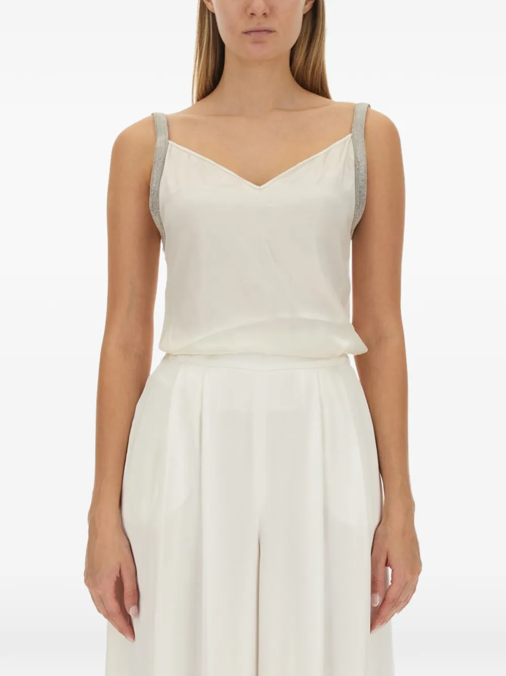 Fabiana Filippi V-neck top - Toni neutri