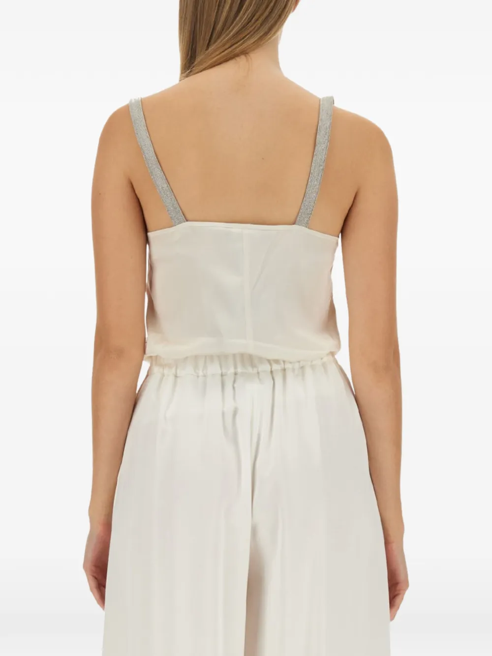Fabiana Filippi Top met V-hals Beige