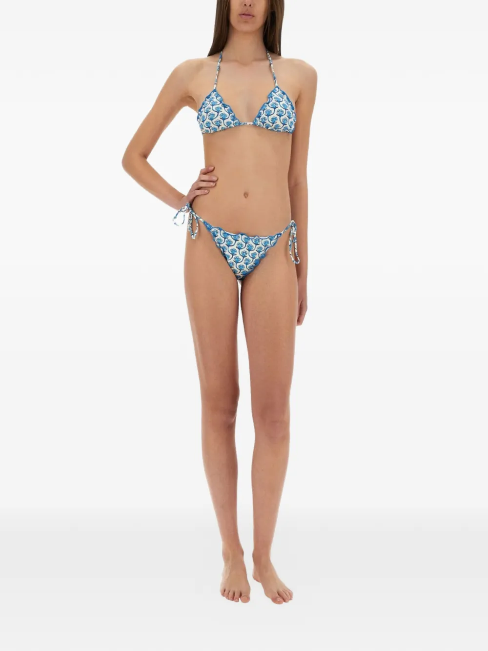 MC2 Saint Barth Bikinitop met bloemenprint Blauw