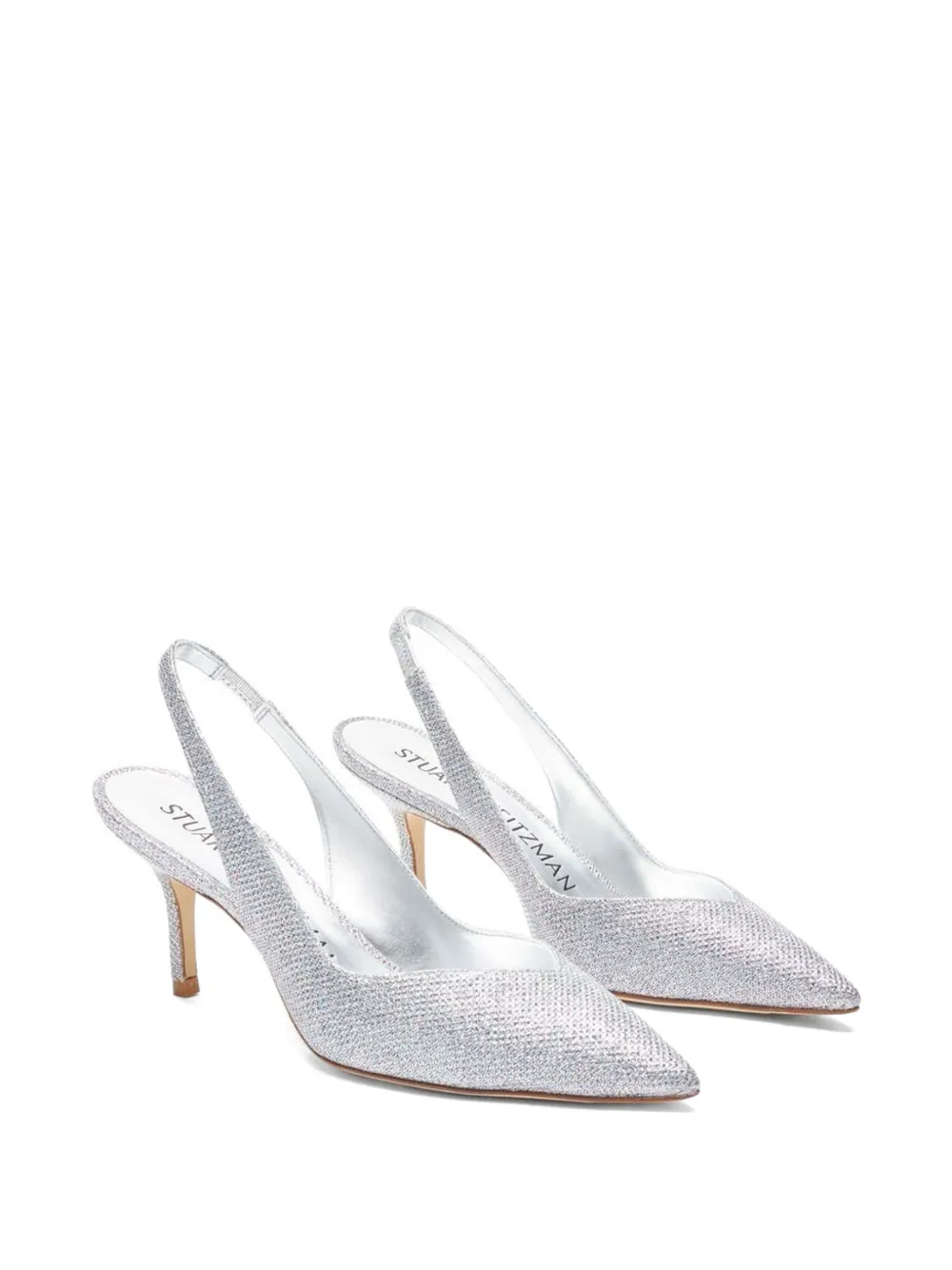 Stuart Weitzman Eva slingback pumps Zilver