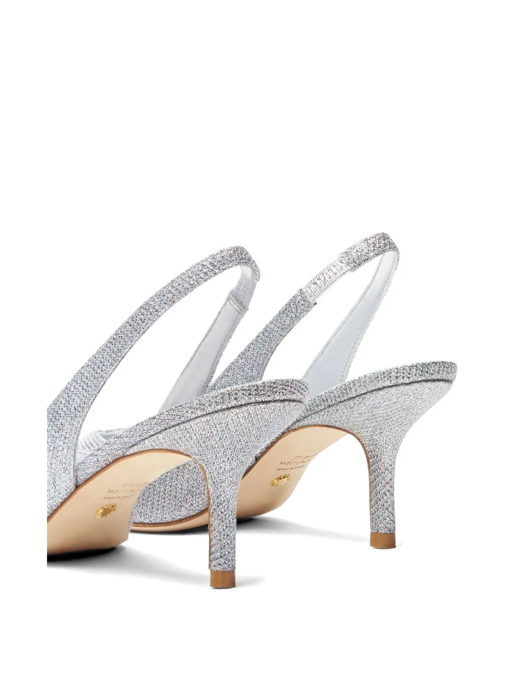 Stuart Weitzman Eva slingback pumps Zilver