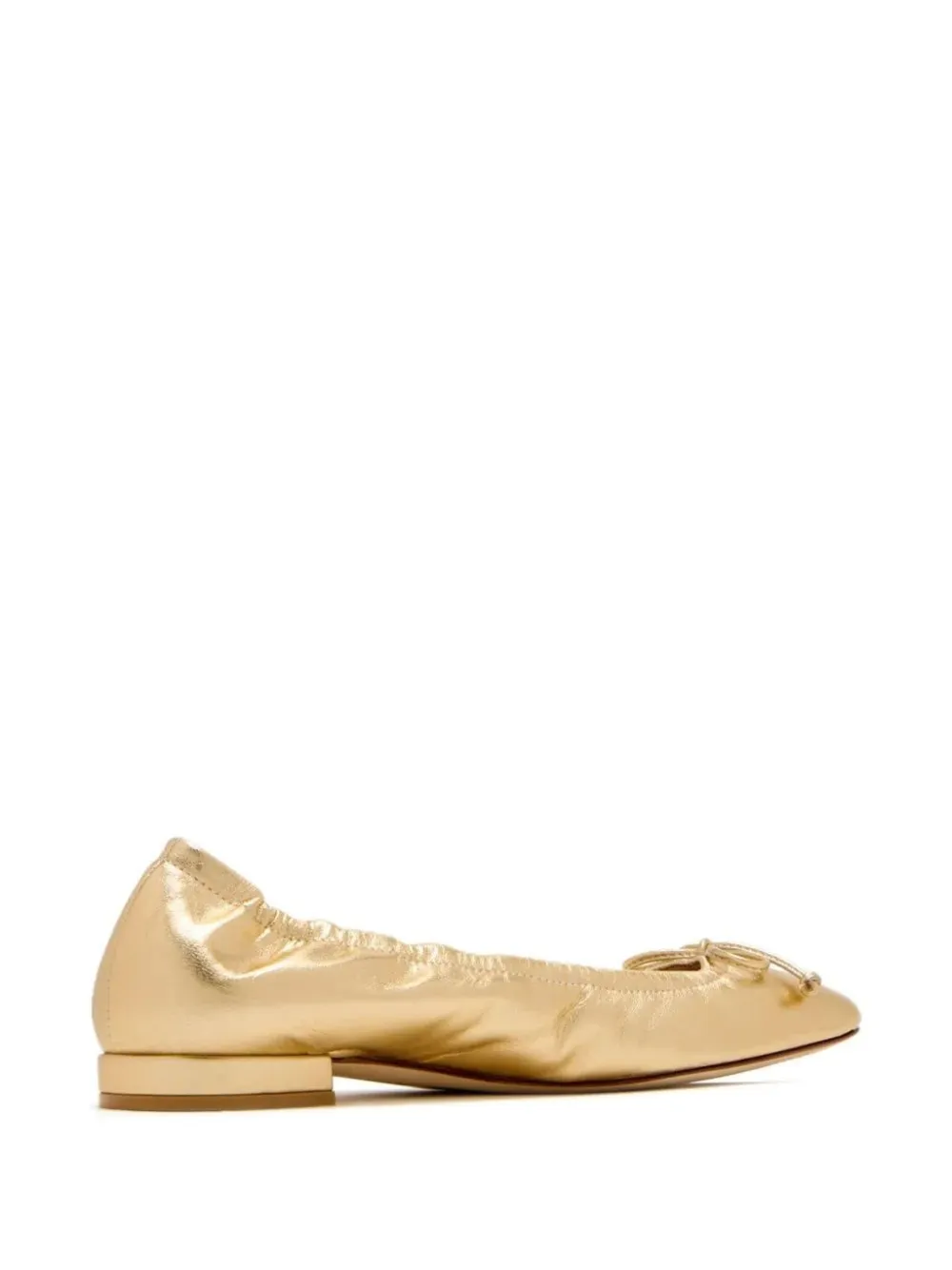 Stuart Weitzman Bria ballerina's met strik Goud