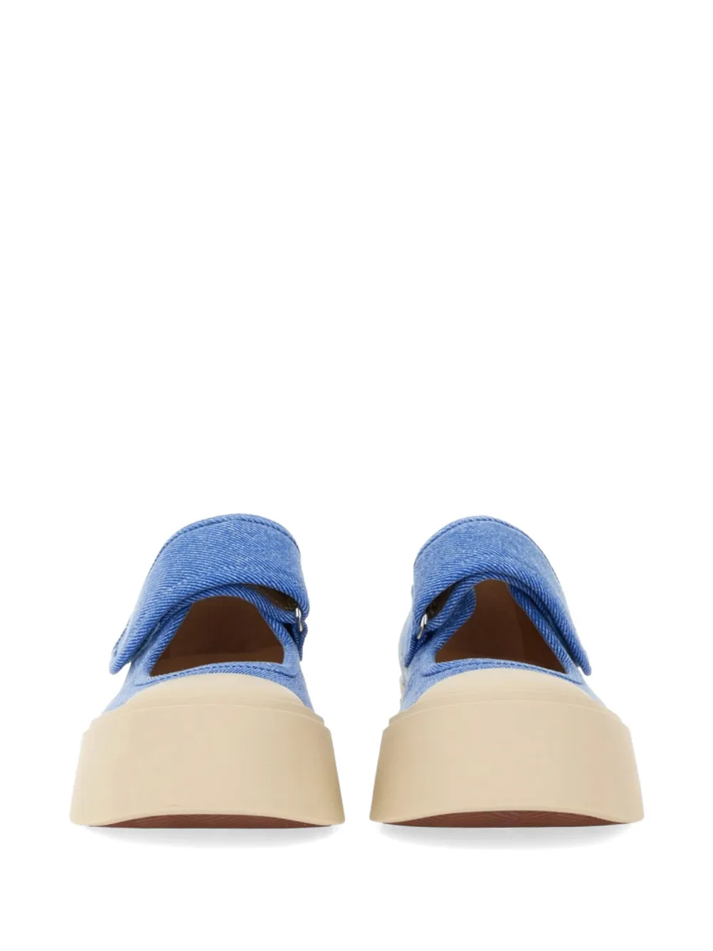 Marni Denim loafers met klittenband Blauw