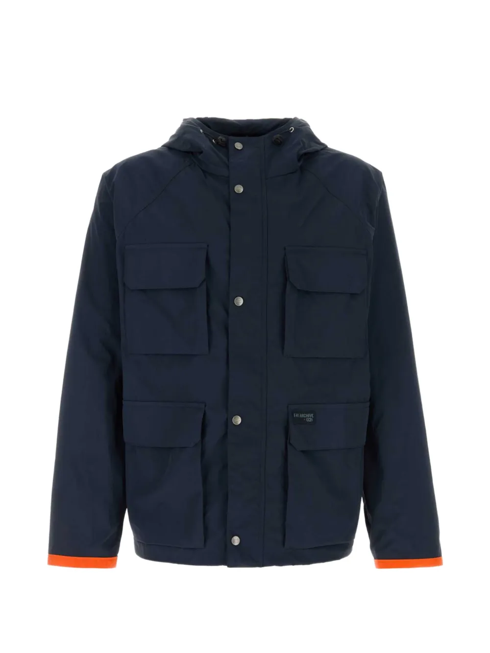 Fay patch-pocket hooded jacket - Blu