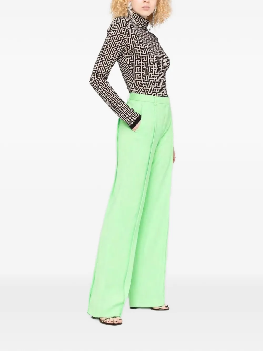 Balmain Trui met monogram Beige