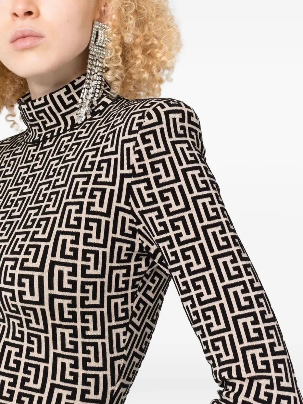 Balmain Trui met monogram Beige