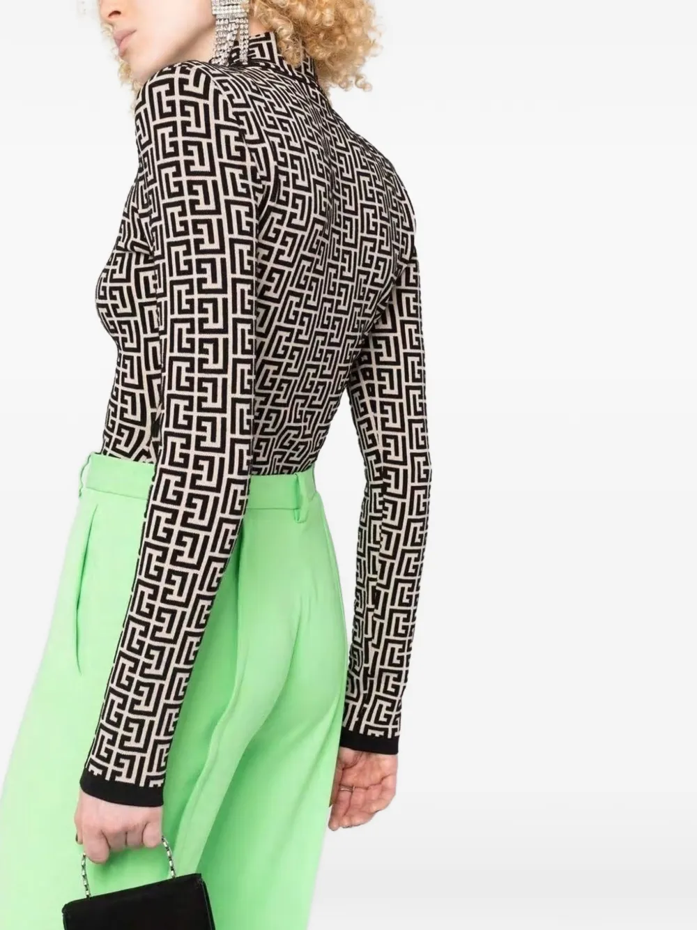 Balmain Trui met monogram Beige