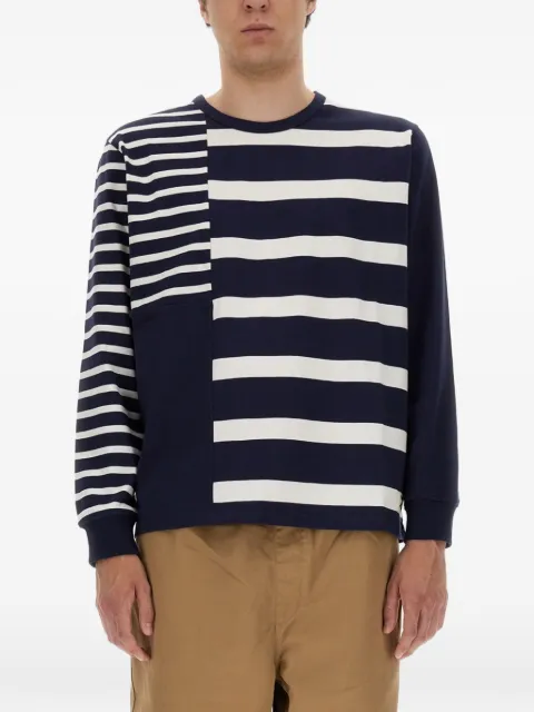 UMBRO x YMC striped patchwork T-shirt