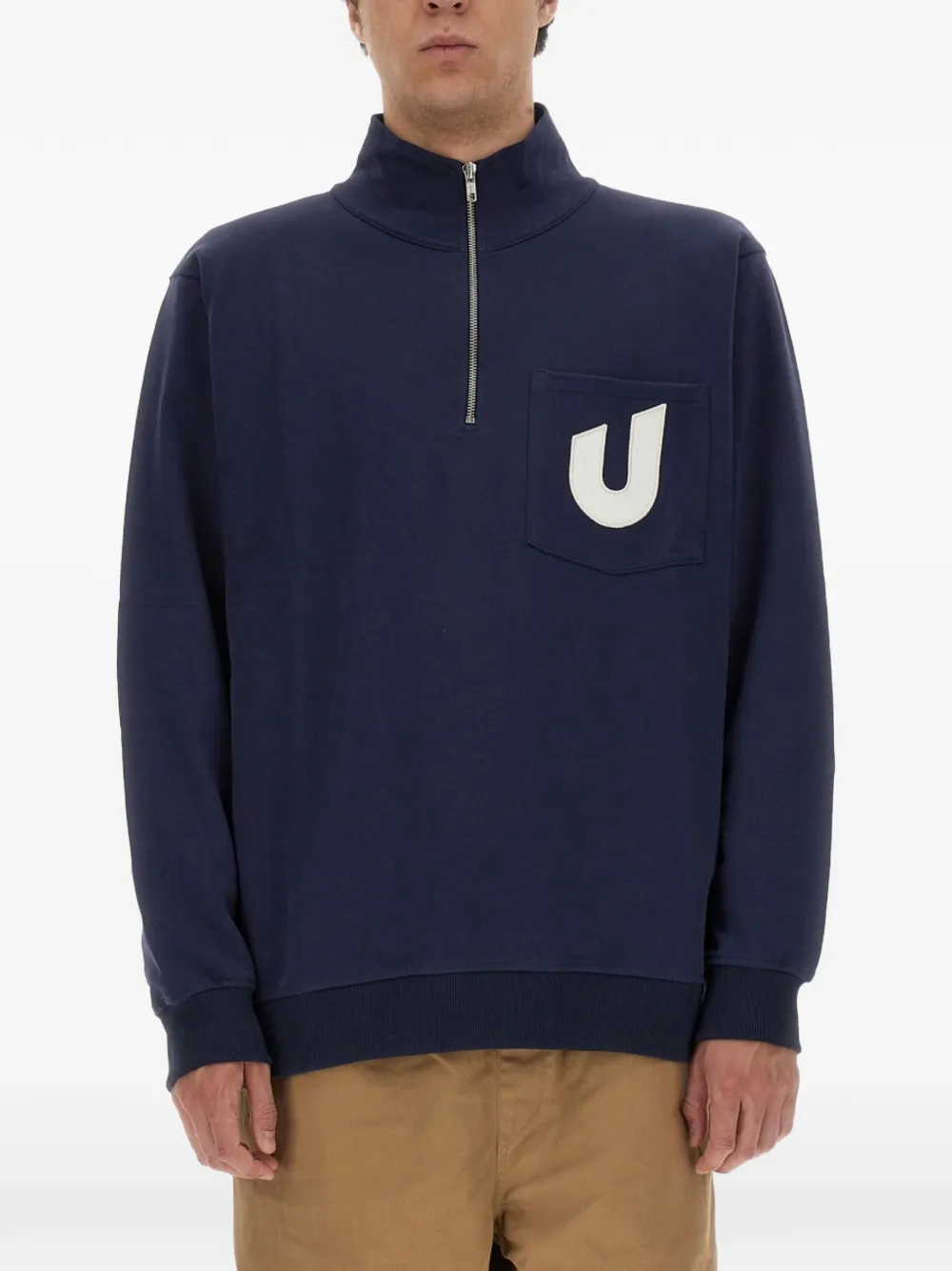 UMBRO x YMC patch-pocket sweatshirt - Blu
