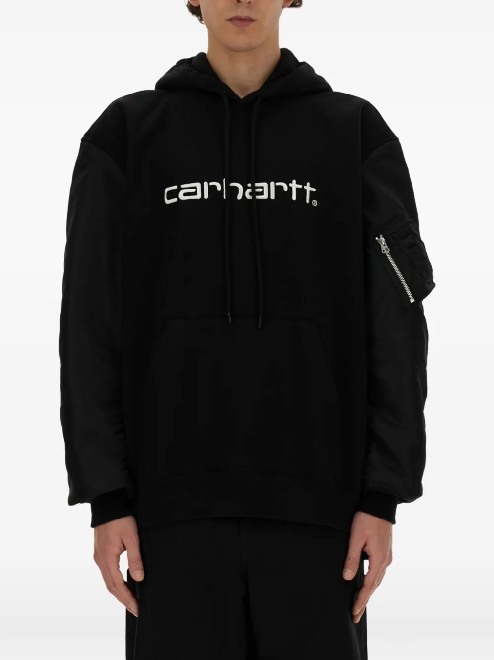 Junya Watanabe MAN x Carhartt hooded sleeve sweatshirt - Nero