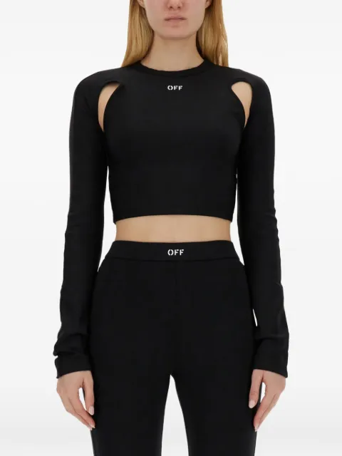 Off-White cut-out crop top