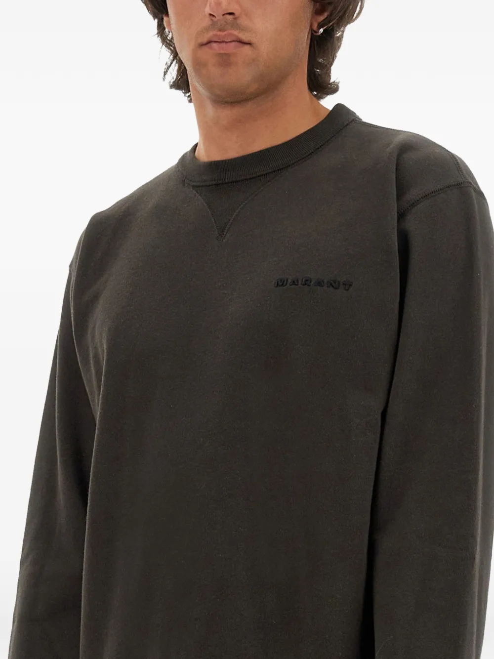 MARANT Sweater met logo Zwart