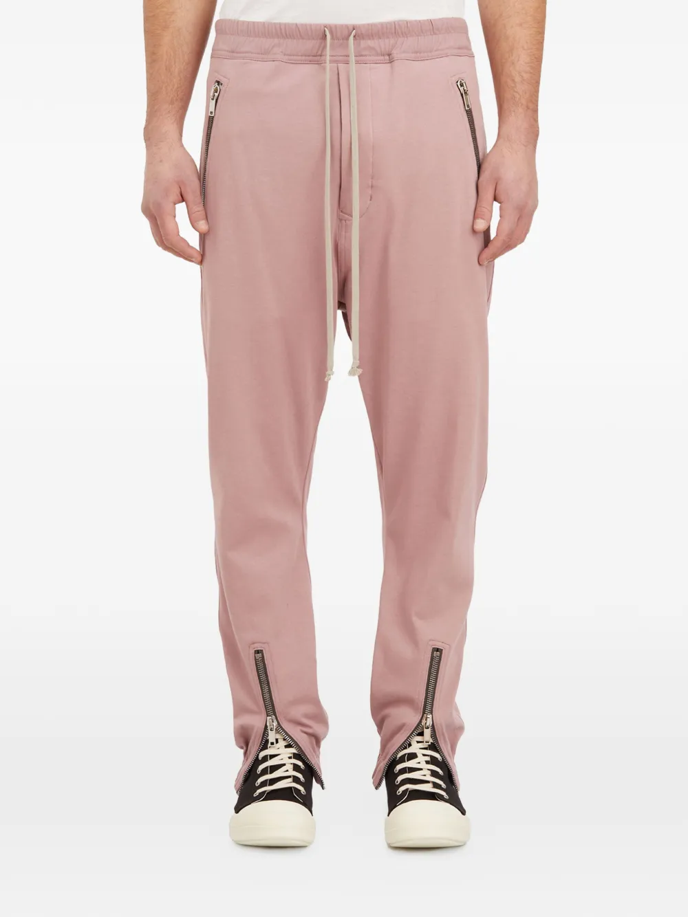 Rick Owens zip-hem track pants - Rosa