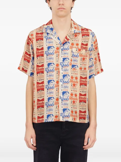 RHUDE short-sleeve printed shirt