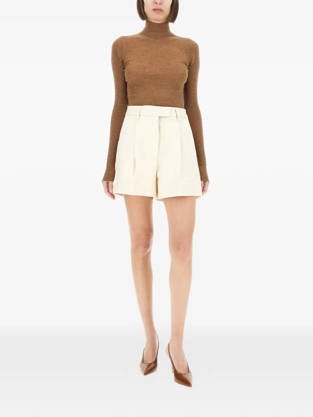 THELATEST Geplooide shorts Wit