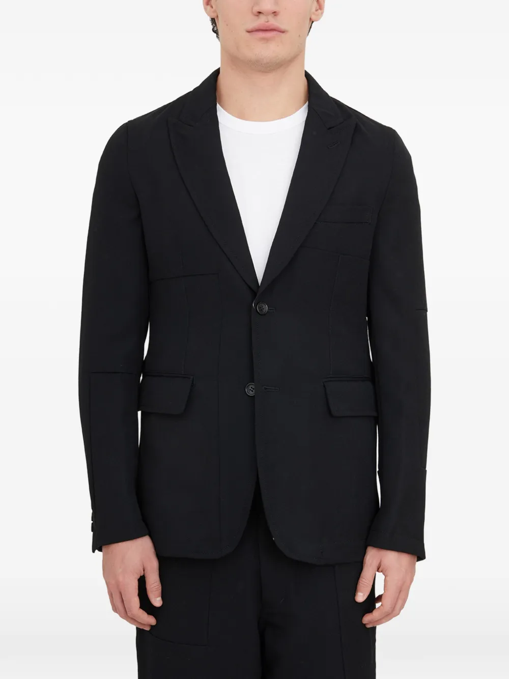 Comme Des Garçons Shirt panelled single-breasted blazer - Schwarz