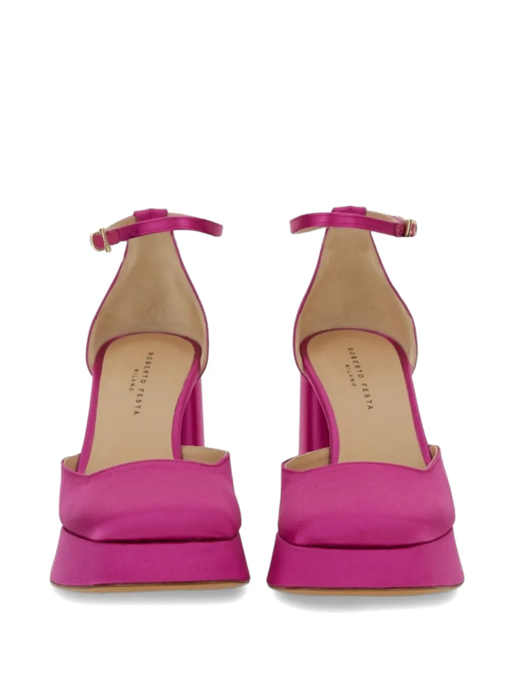 Roberto Festa Nicla neckline platform pumps Roze