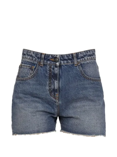 Palm Angels shorts con palmeras deshilachadas