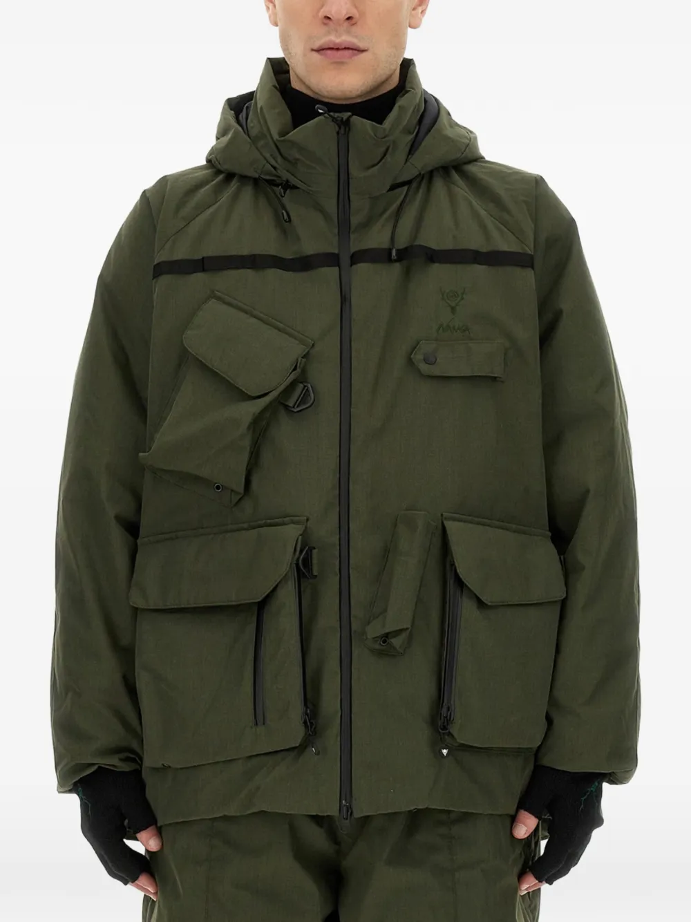 SOUTH2 WEST8 X Nanga hooded pocket jacket - Grün
