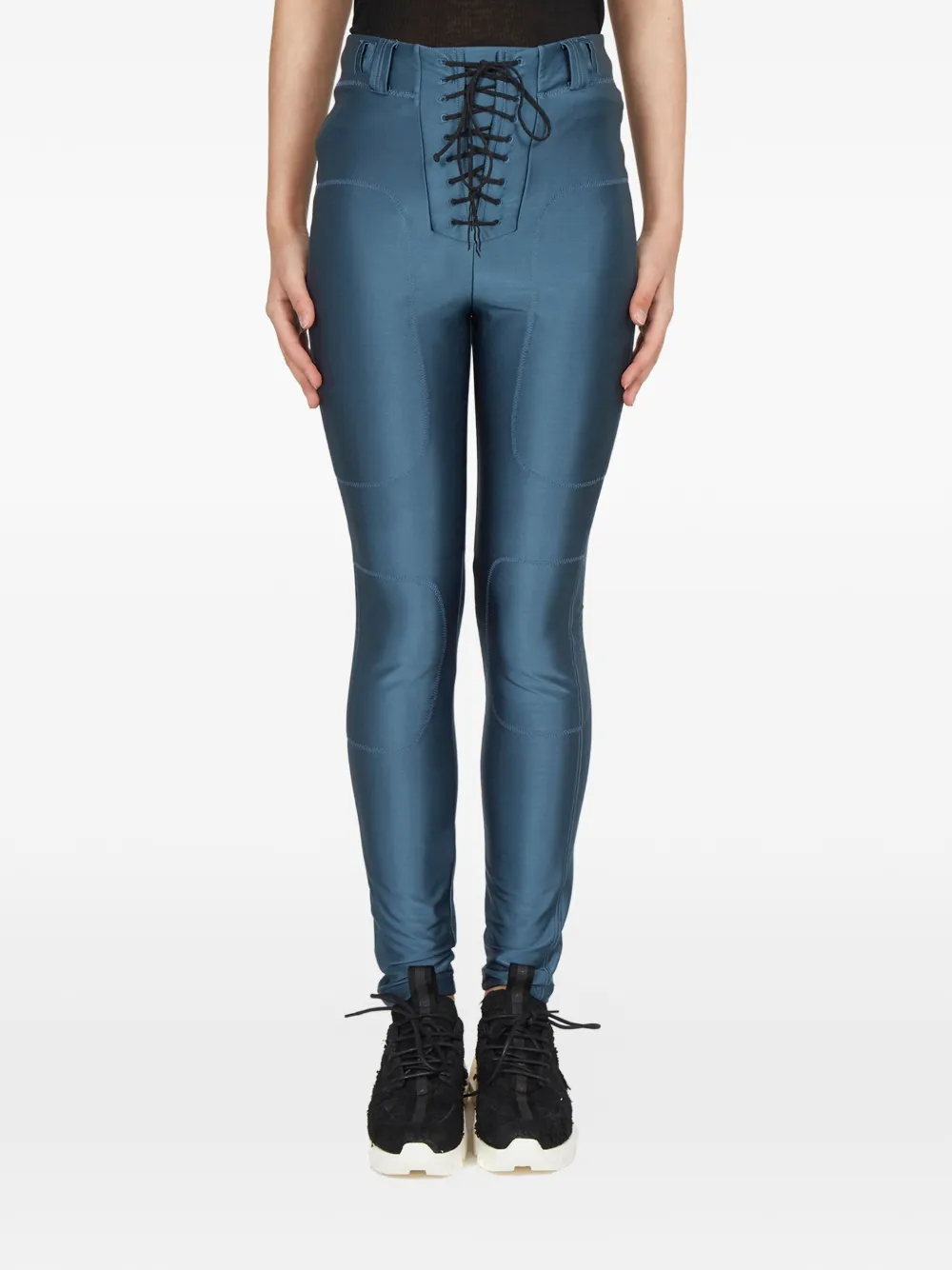 BEN TAVERNITI lace-up leggings – Blue