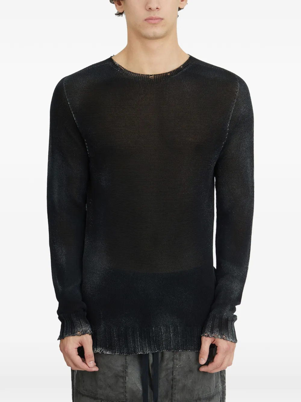 MD75 crew-neck cotton sweater - Nero