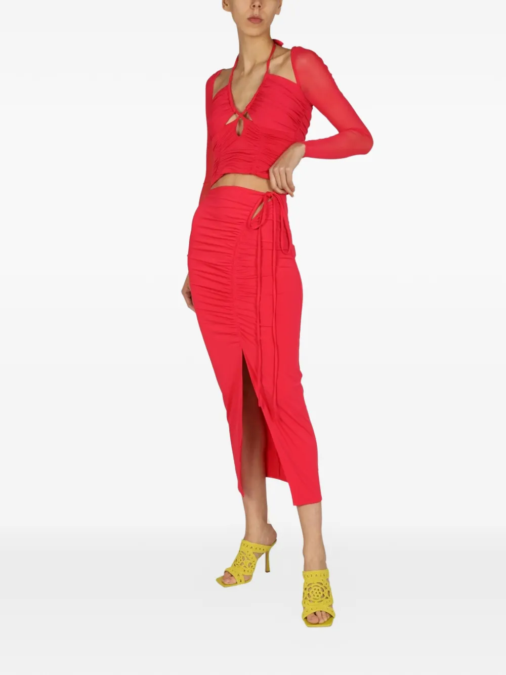 Self-Portrait Jersey rok Rood