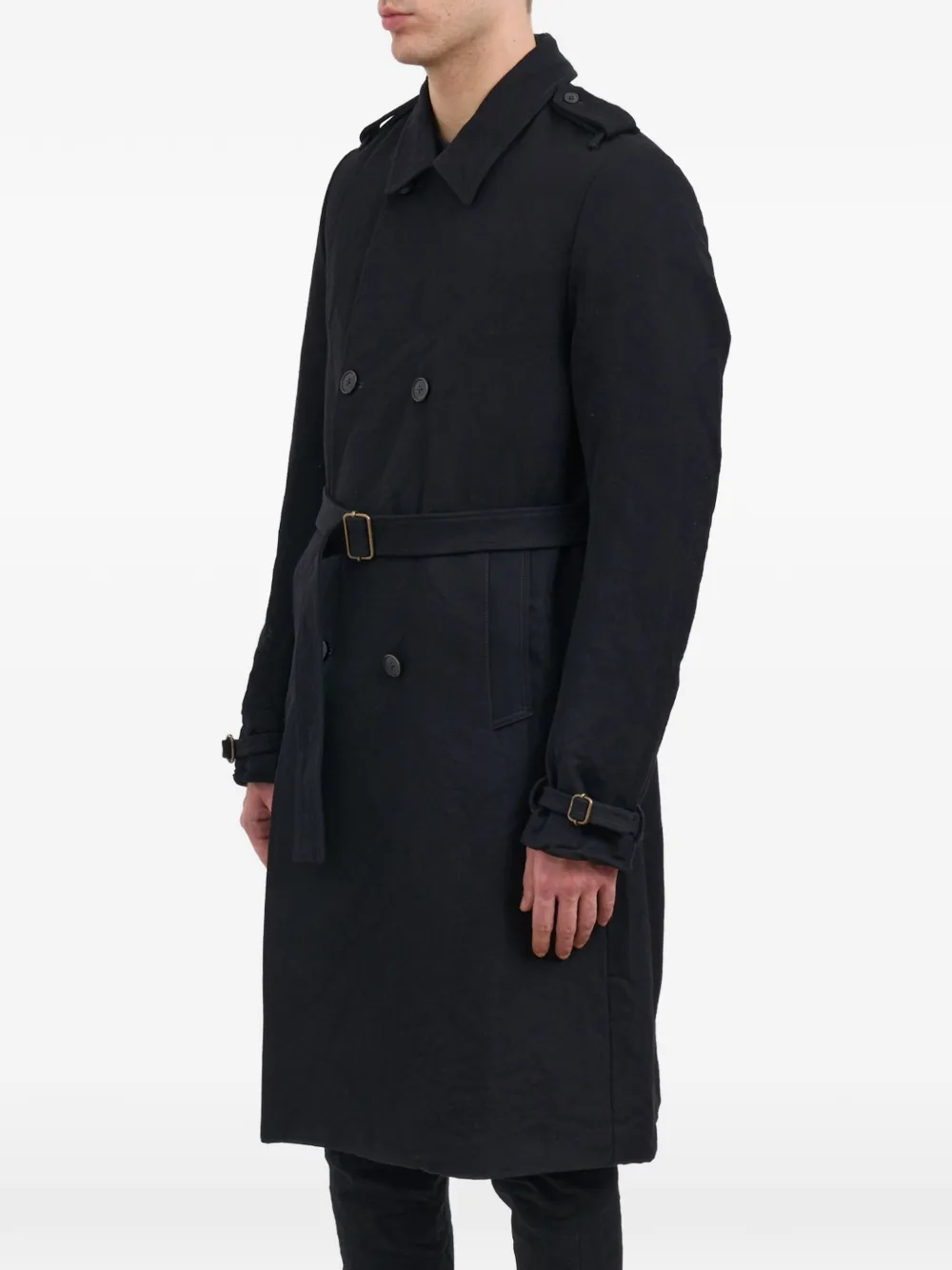 Poème Bohémien double-breasted belted trench coat - Schwarz