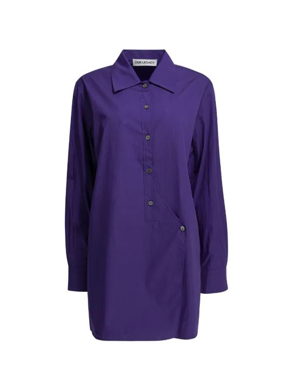 OUR LEGACY Button Blouse in Blue
