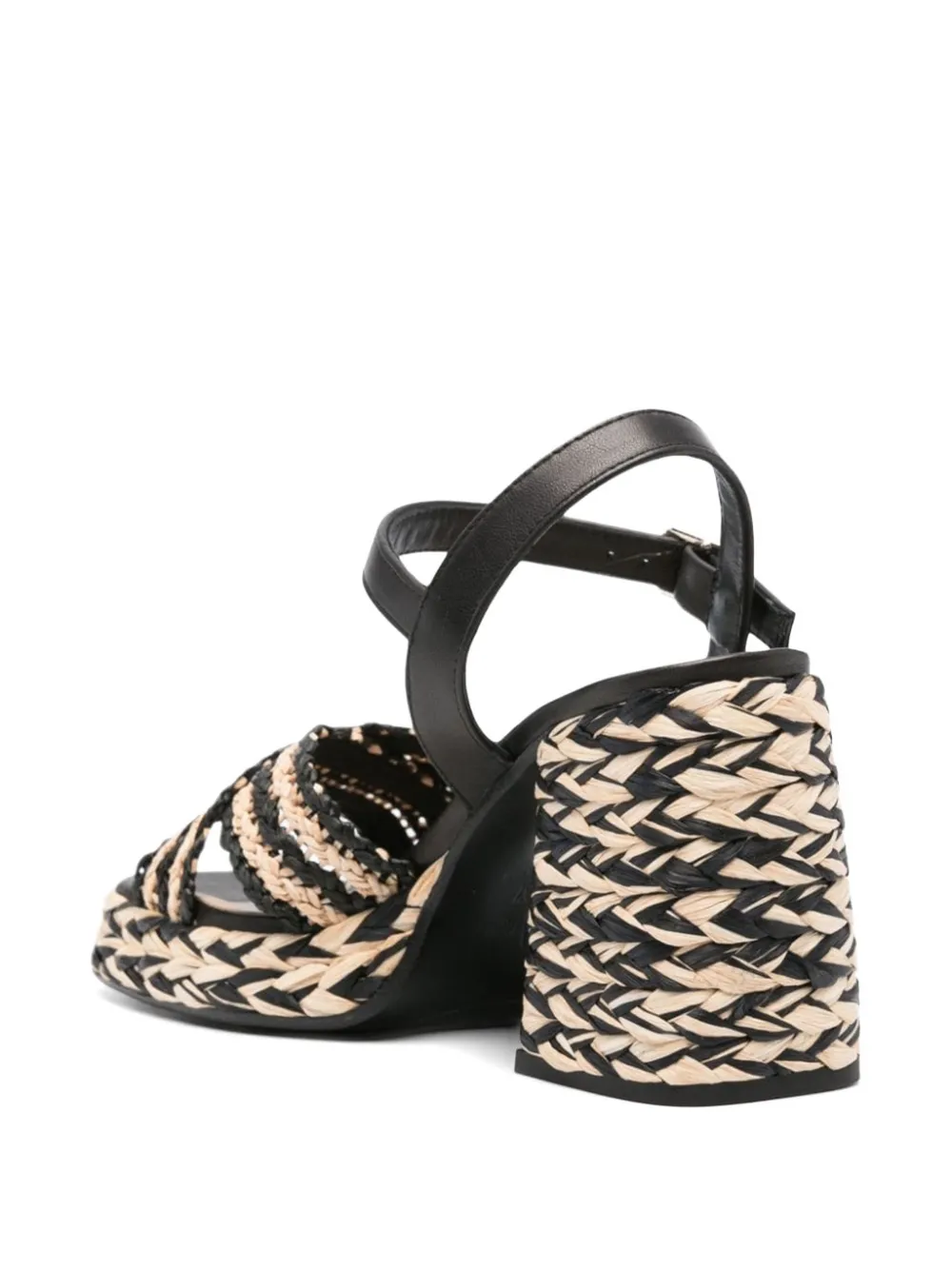 Castañer Vicen raffia sandals Zwart