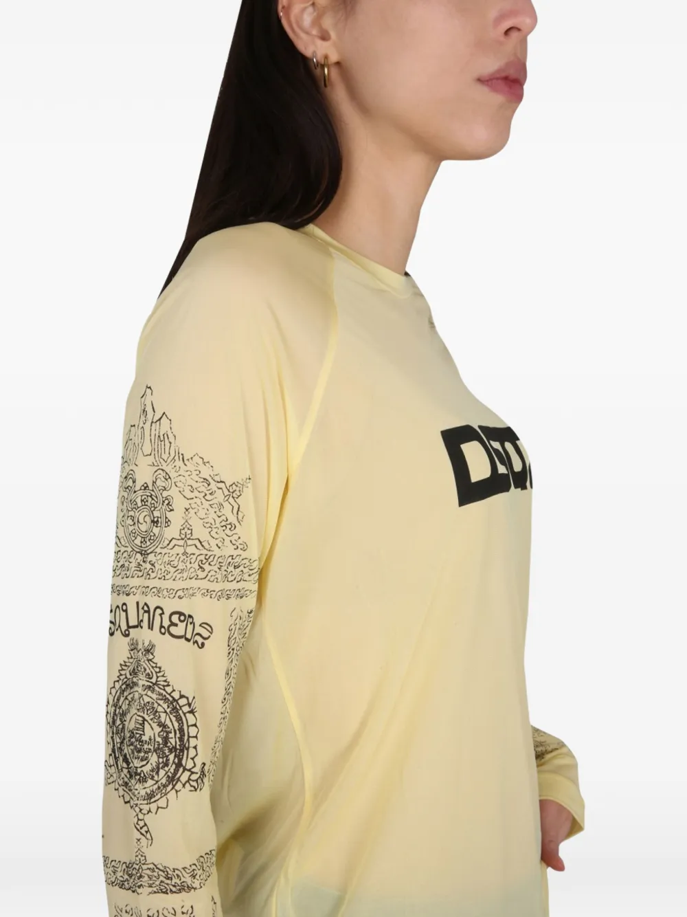 DSQUARED2 T-shirt met logoprint Geel