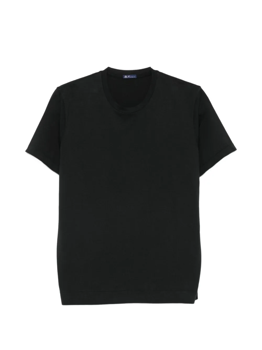 Finamore 1925 Napoli Positano Round-neck Short-sleeve T-shirt In Black