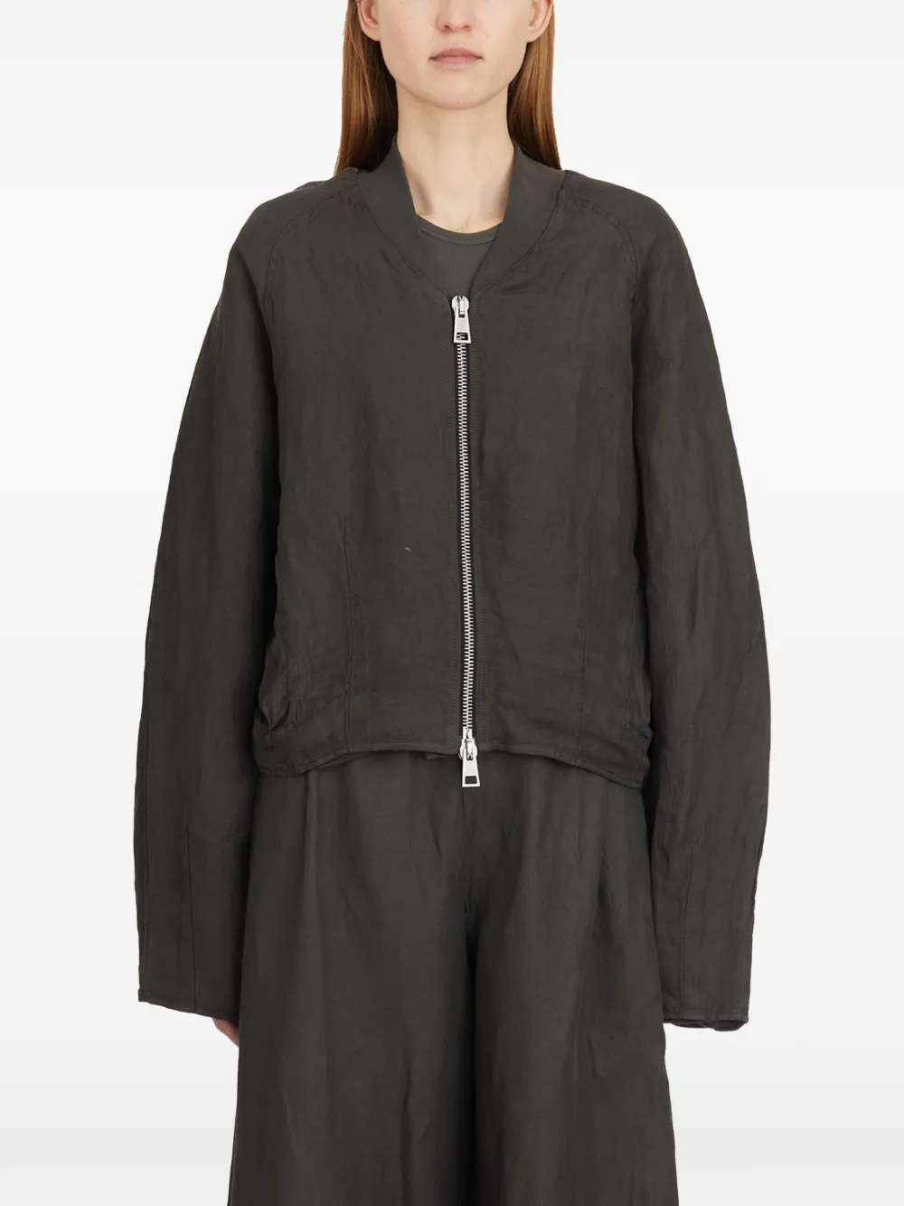 Andrea Ya'aqov zip bomber jacket - Marrone