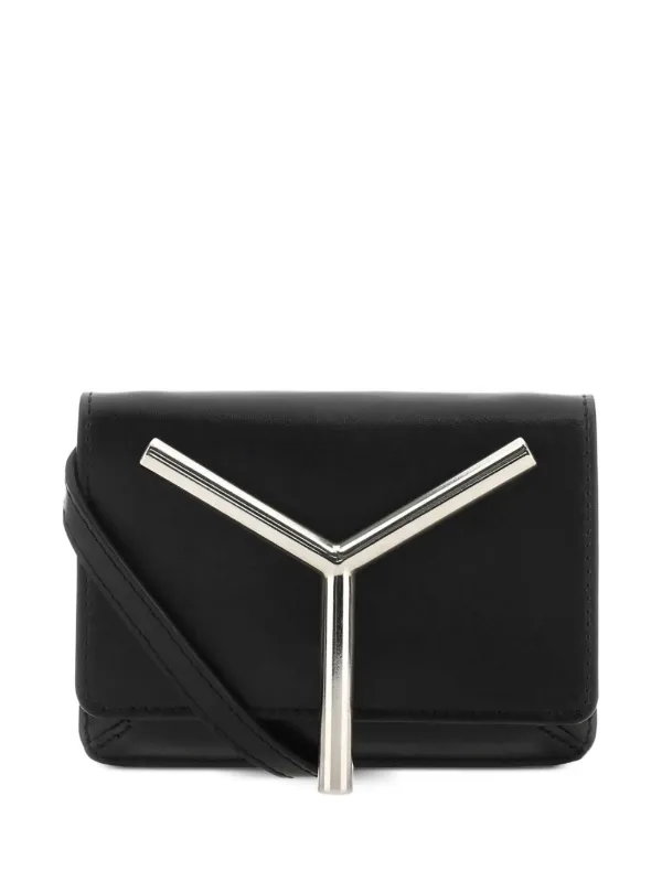 Y/Project Leather Cross Body Bag in Black