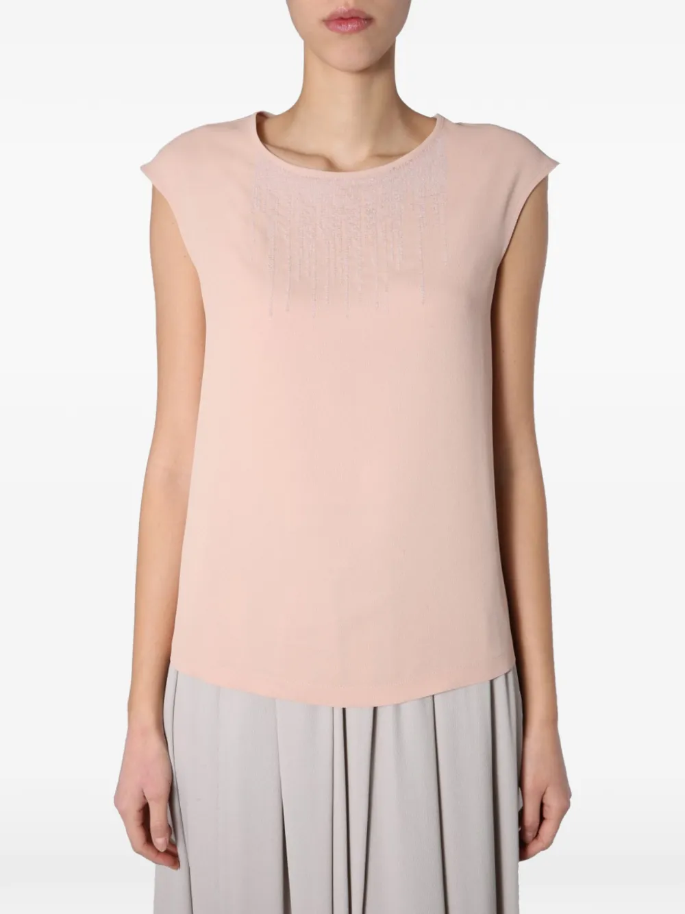 Fabiana Filippi Top smanicato girocollo - Rosa