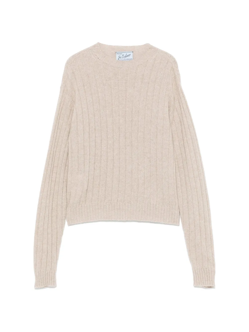 Prada ribbed cashmere sweater - Nude