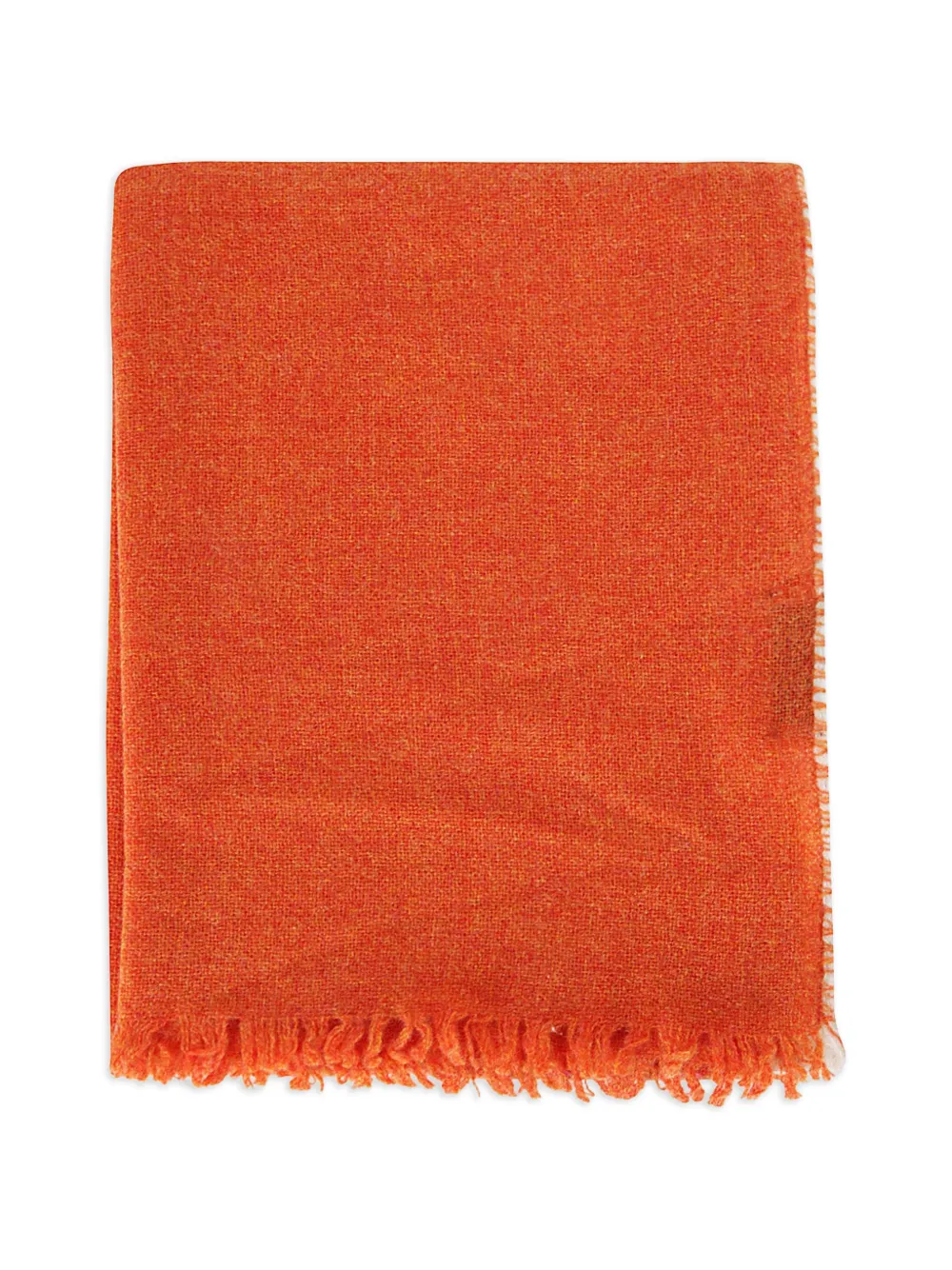 OATS & RICE Cachecol De Cashmere Com Franjas | Laranja | FARFETCH BR