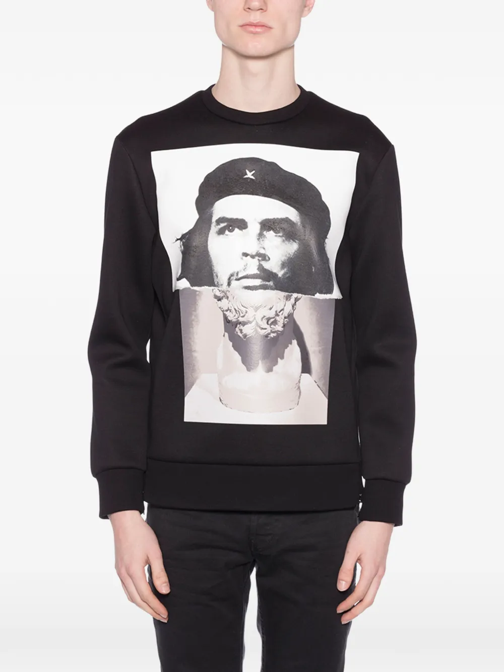 Neil Barrett Long-sleeve Printed Sweatshirt In Black