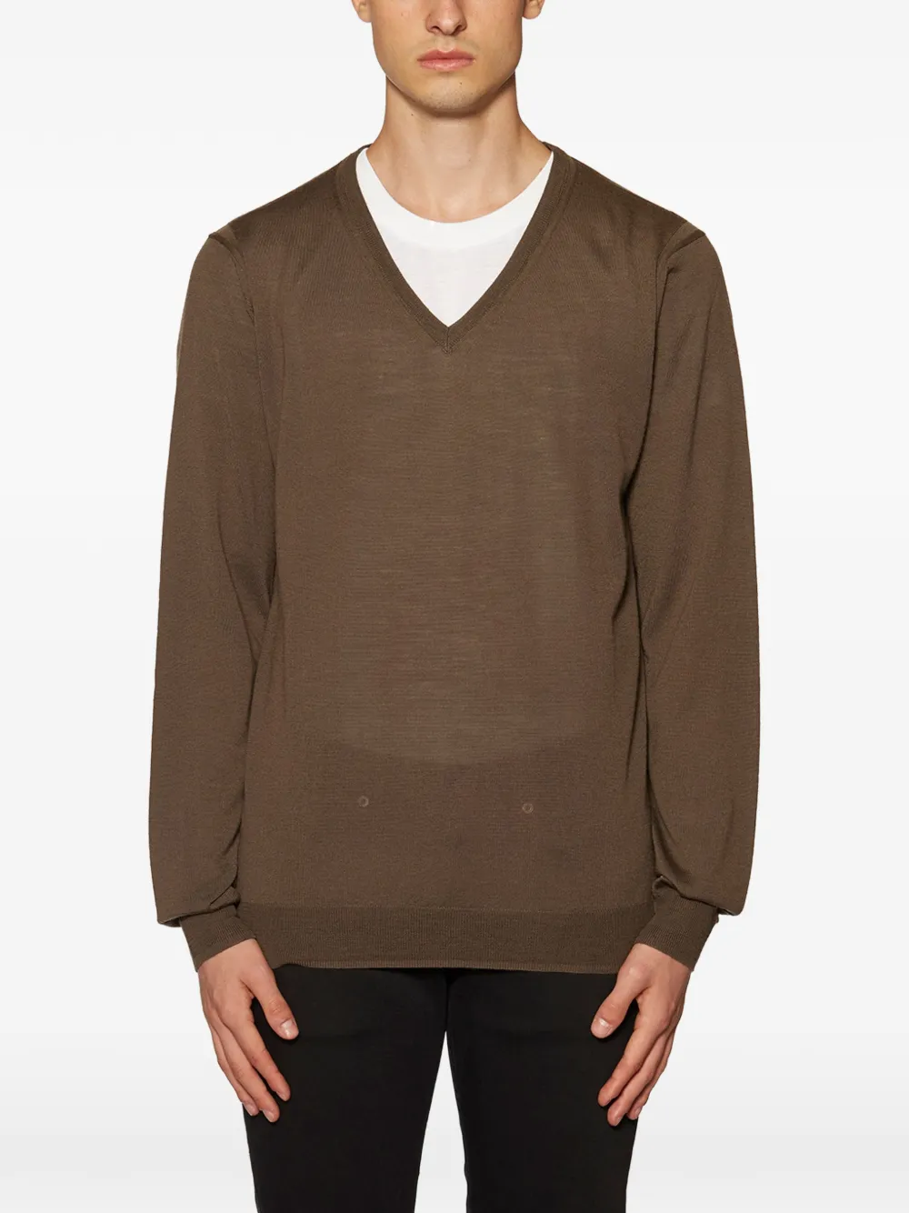 Paolo Pecora Suéter Con Cuello En V | Marrón | FARFETCH MX