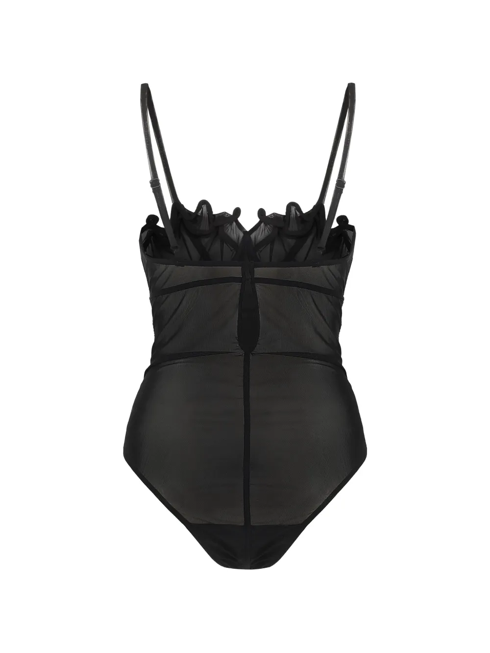Y/Project Tulle Bodysuit in Black, view 2