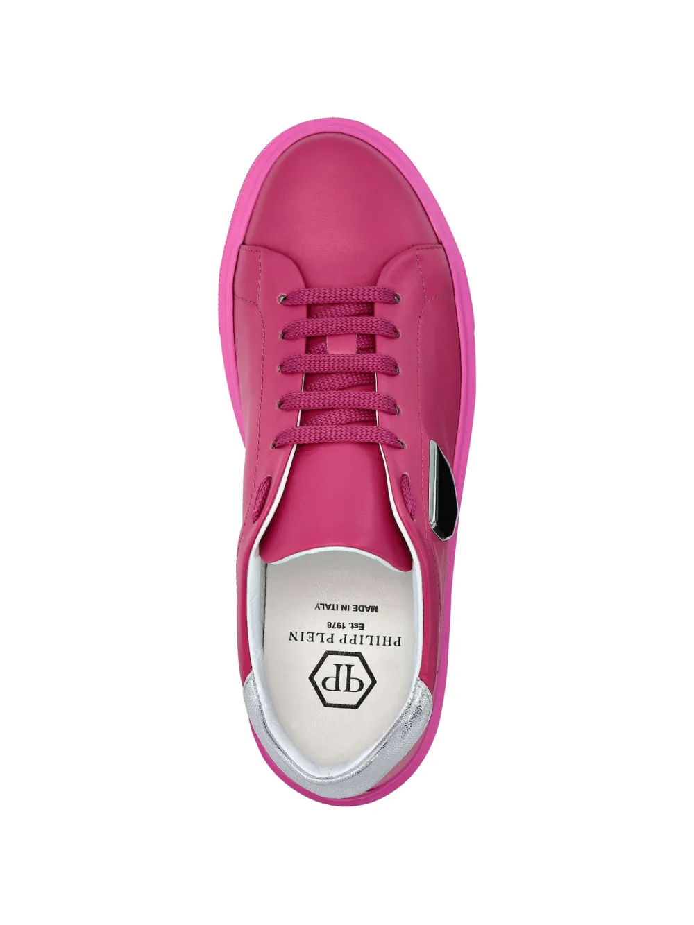 Philipp Plein Sneakers met logoplakkaat Roze