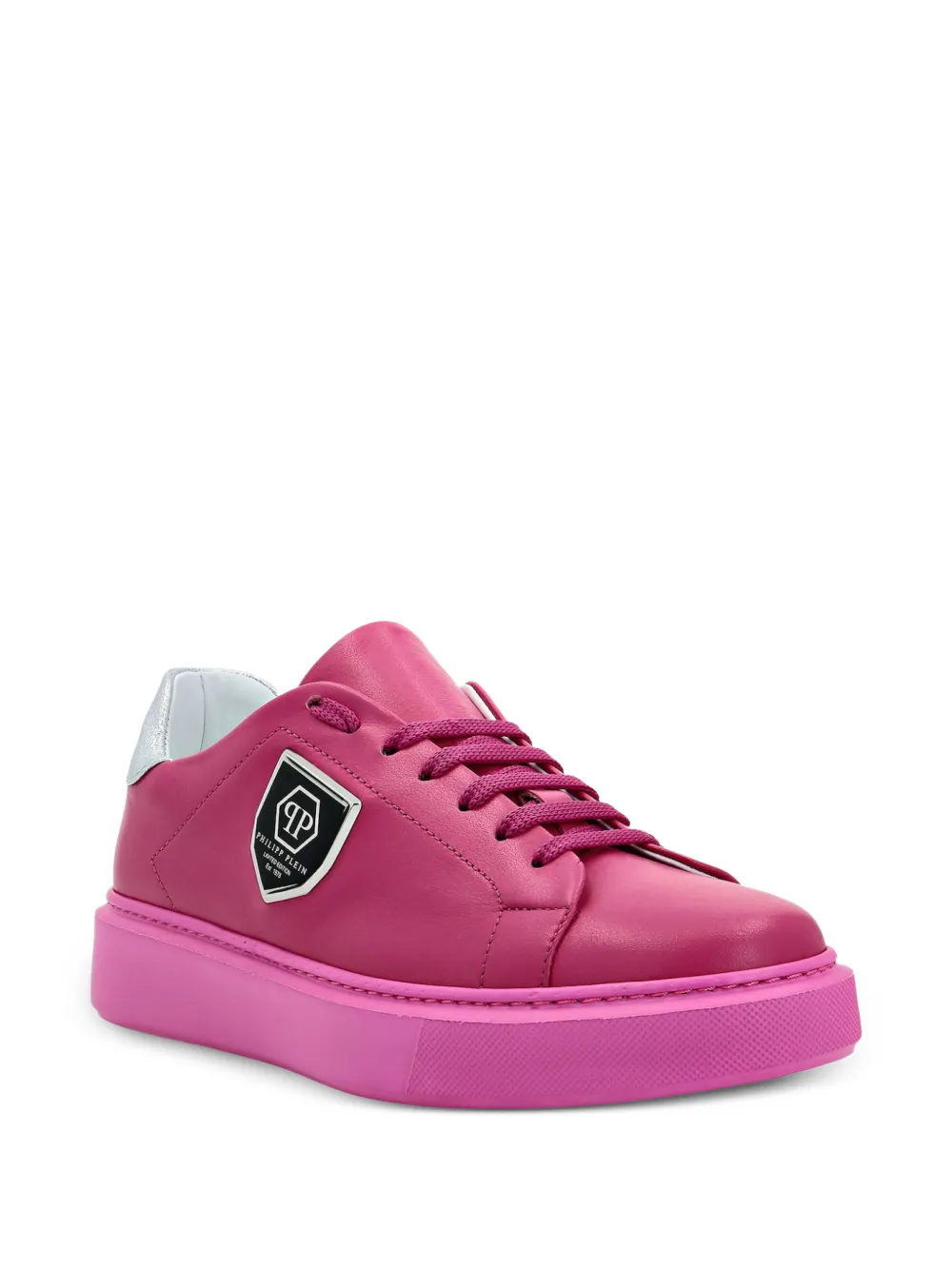 Philipp Plein Sneakers met logoplakkaat Roze