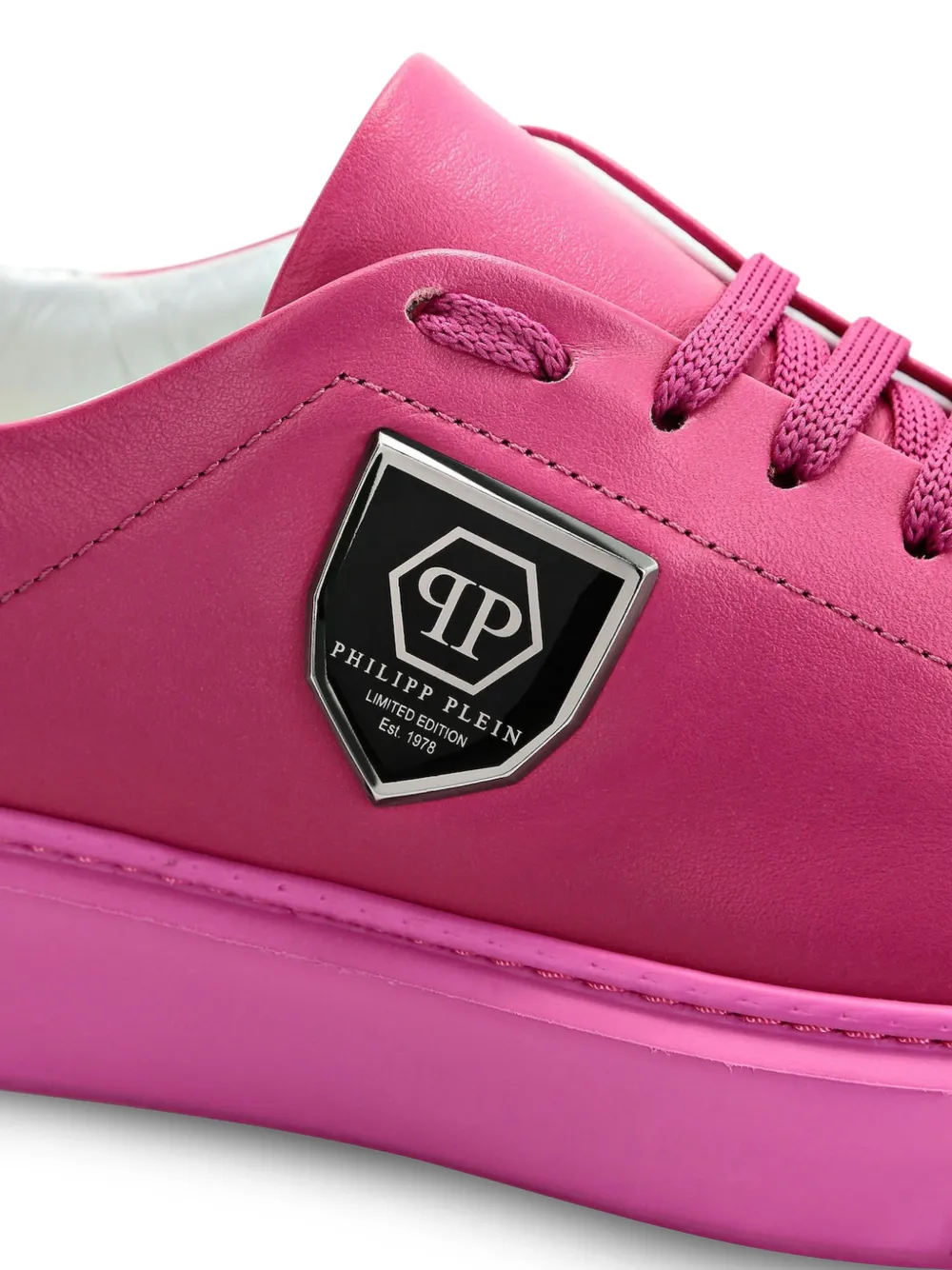 Philipp Plein Sneakers met logoplakkaat Roze