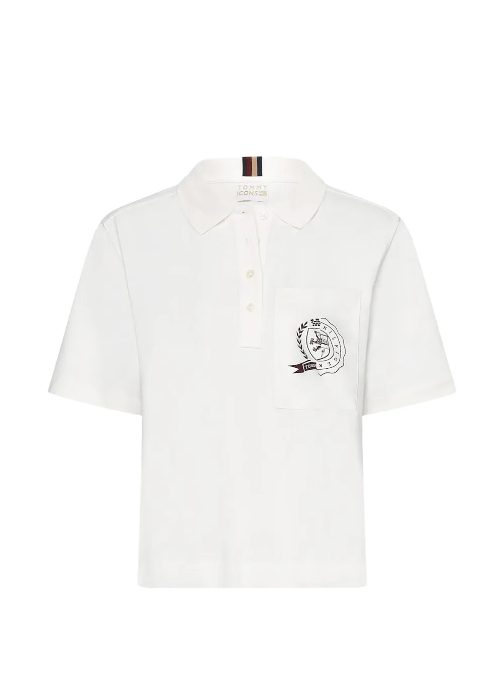 Tommy Hilfiger logo pocket polo shirt - Weiß