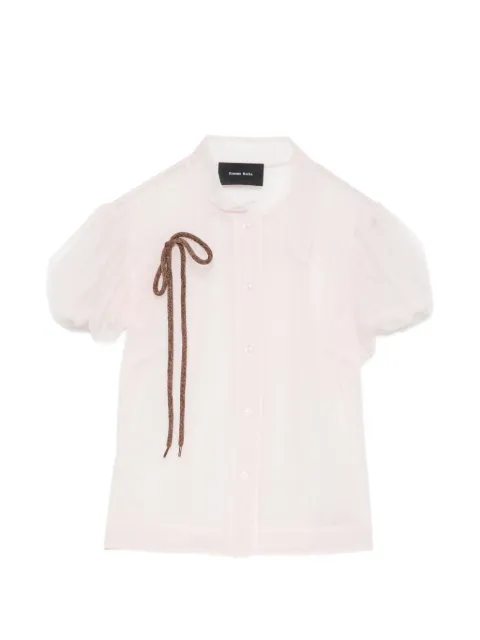 Simone Rocha sheer-finish puff-sleeve blouse