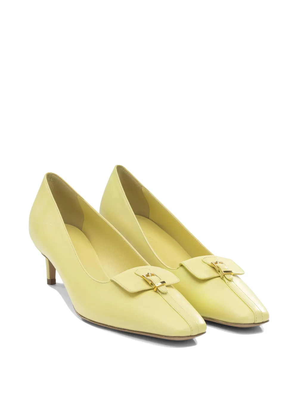 KHAITE Celia Pocke pumps met gesp Geel