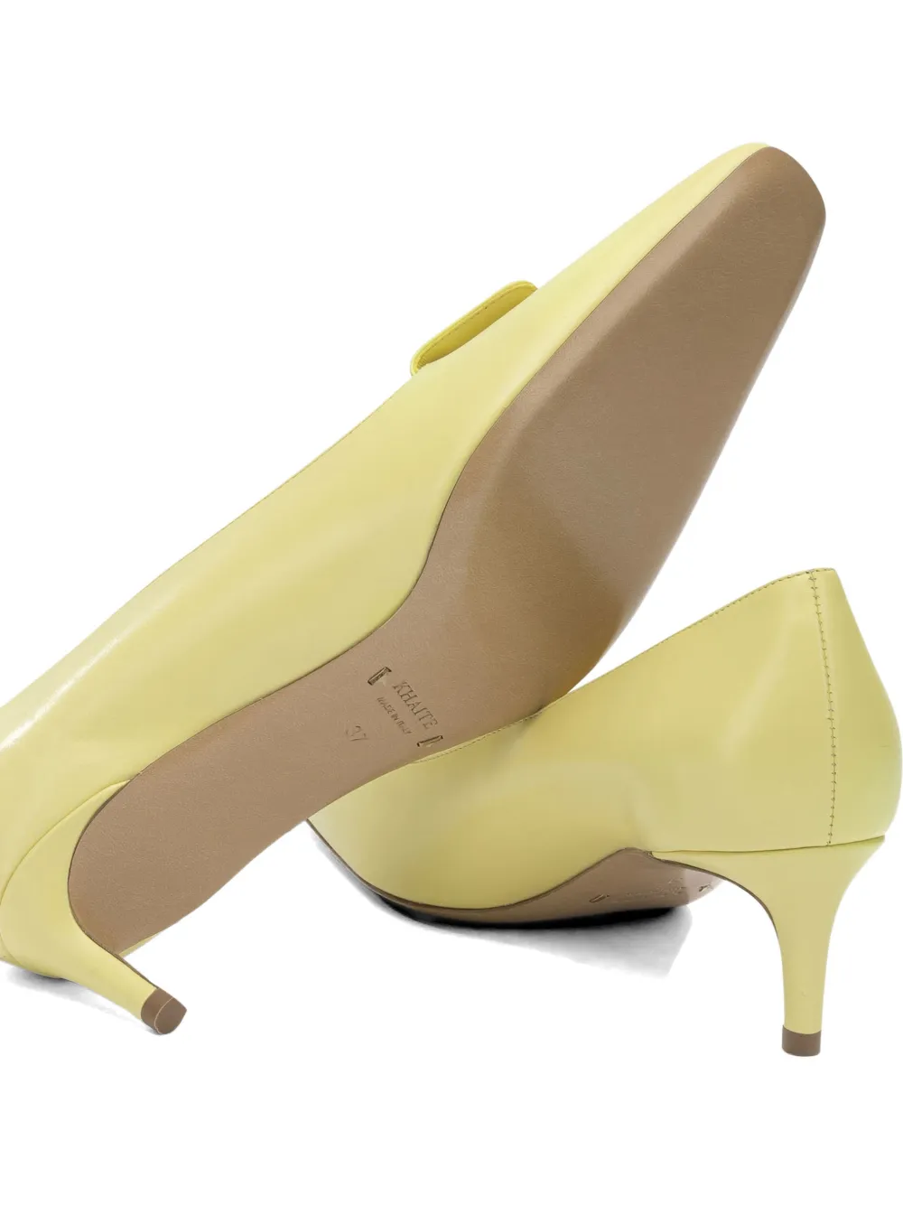 KHAITE Celia Pocke pumps met gesp Geel